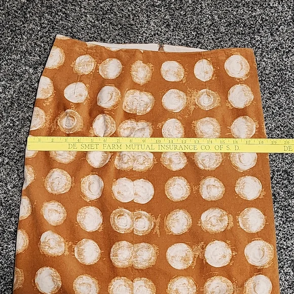 Maeve Orange and Cream Pencil Skirt - Picture 9 of 12